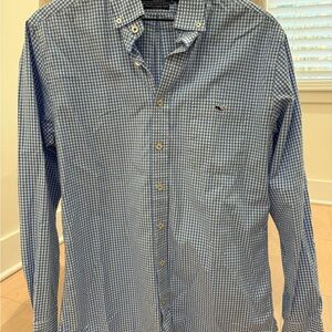 Vineyard Vines 🐳 Blue Gingham Button-Down Shirt | Men’s Medium | Slim Fit